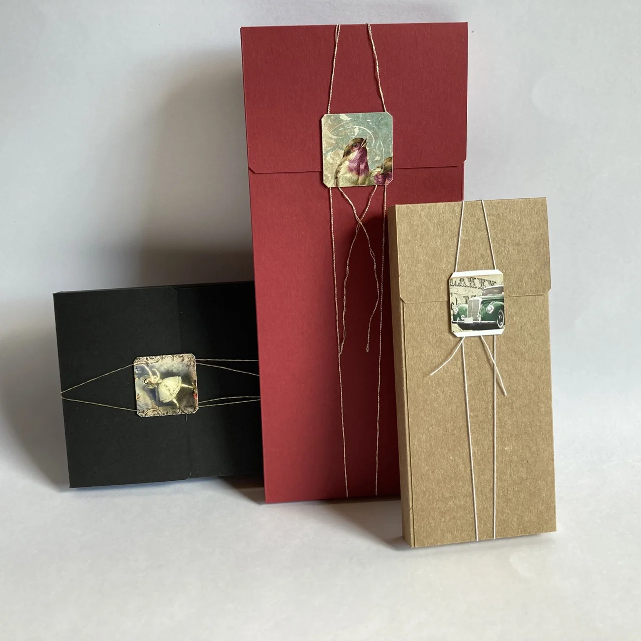 Schokoladenverpackung mit Band in mini und maxi